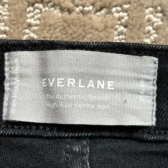 Everlane High Rise Skinny Jeans Womens 31 Denim Black Stretch Ankle Basic Casual - Picture 4 of 10
